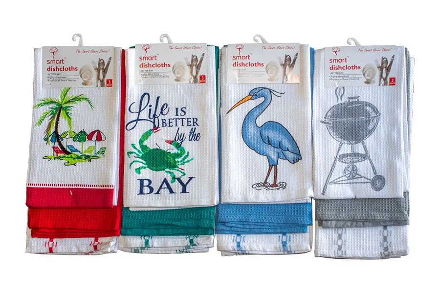 Smart Dish Cloth 100% Cotton - 12 Piece Pack