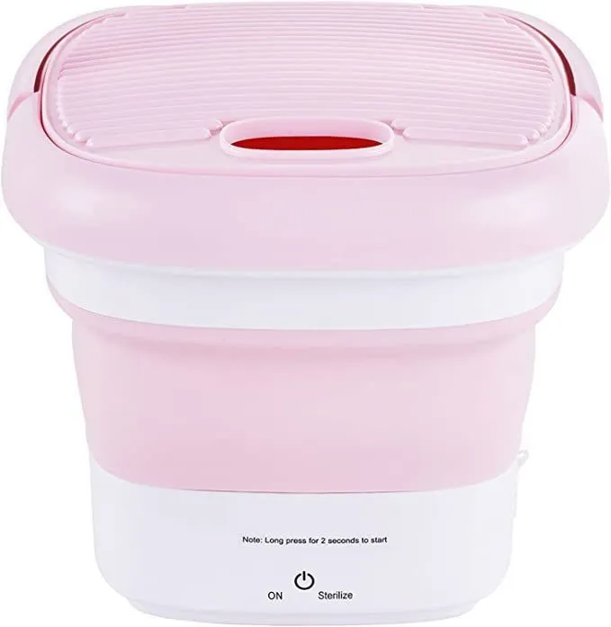 Portable Mini Folding Washing Machine - Pink - Pink