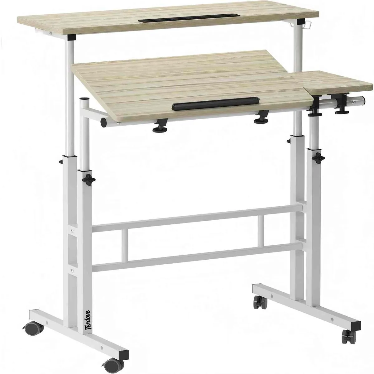 Terdove-Height 115Cm Adjustable Mobile Standing Desk for Laptop