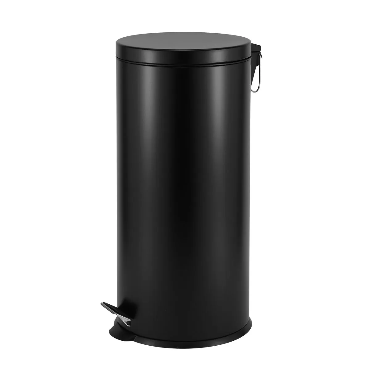 Steel Pedal Bin - Soft Close Lid - Black Matte 30L