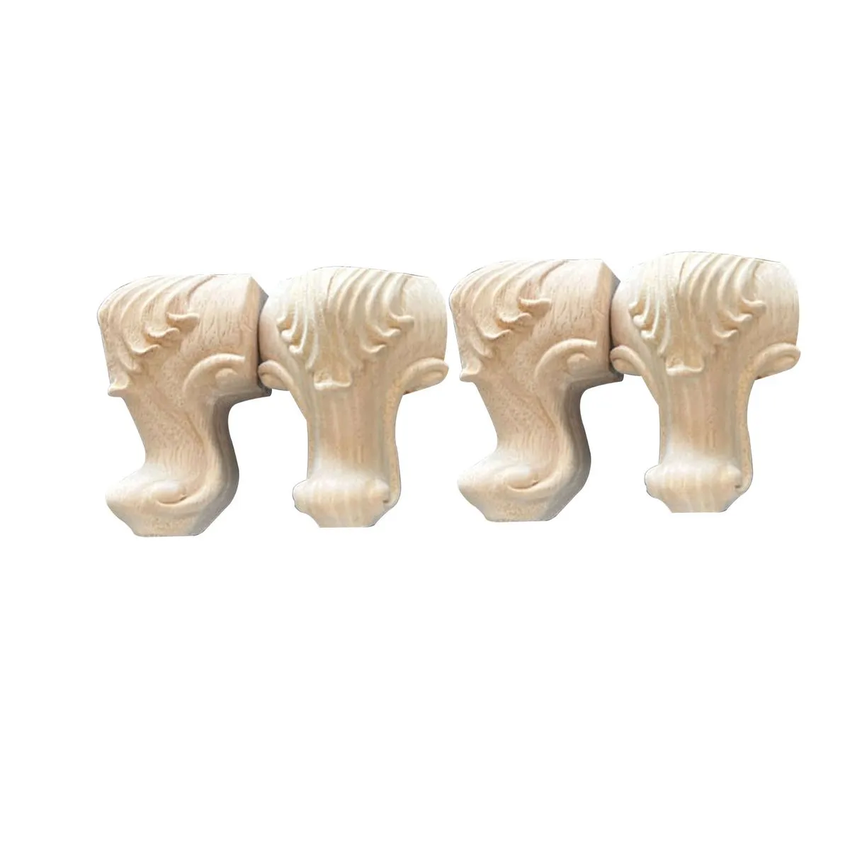 4 Pcs Eur-Style Gorgeous Solid Wood Furniture Legs Replacement