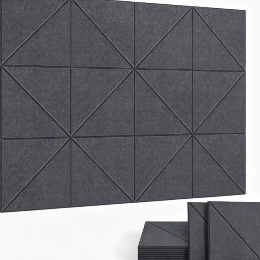 12 Pack X-Lined Acoustic with Self-Adhesive,Sound Proof Foam Panels