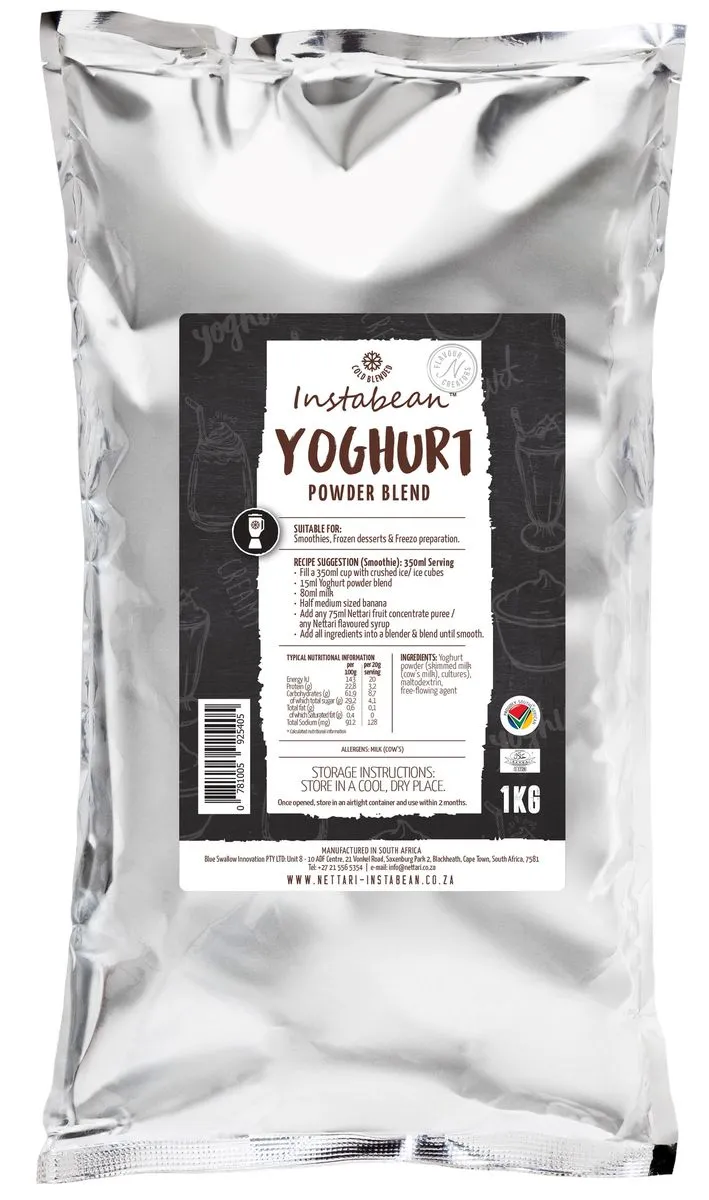 Instabean Yoghurt Powder Blend 1kg Refill Pack