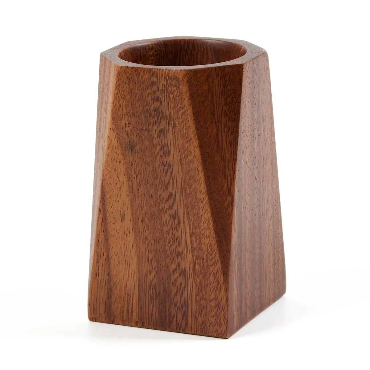 Chenshia Solid Walnut Wood Office Organizer Desktop Stationery Storage Cup
