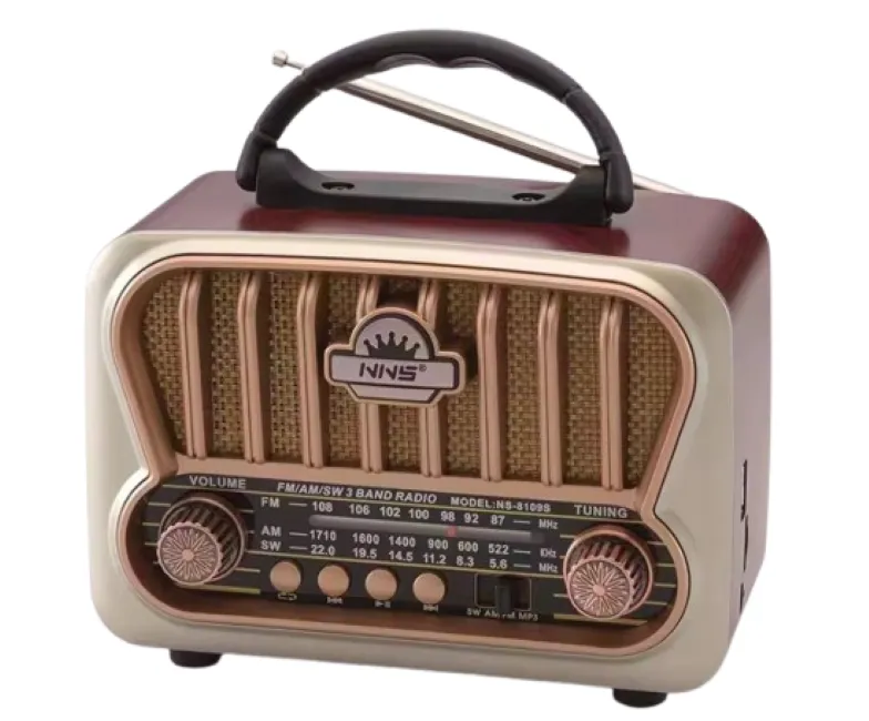 SamMag Biz Vintage Portable AM FM Radios - Beige