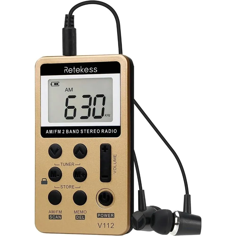Radio Portable, Mini Radio,Digital Tuning Rechargeable Battery LCD Display