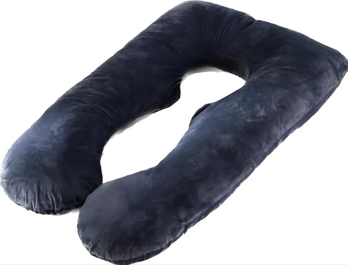 U-Shape Full Body Maternity Support Pregnancy Pillow - Black