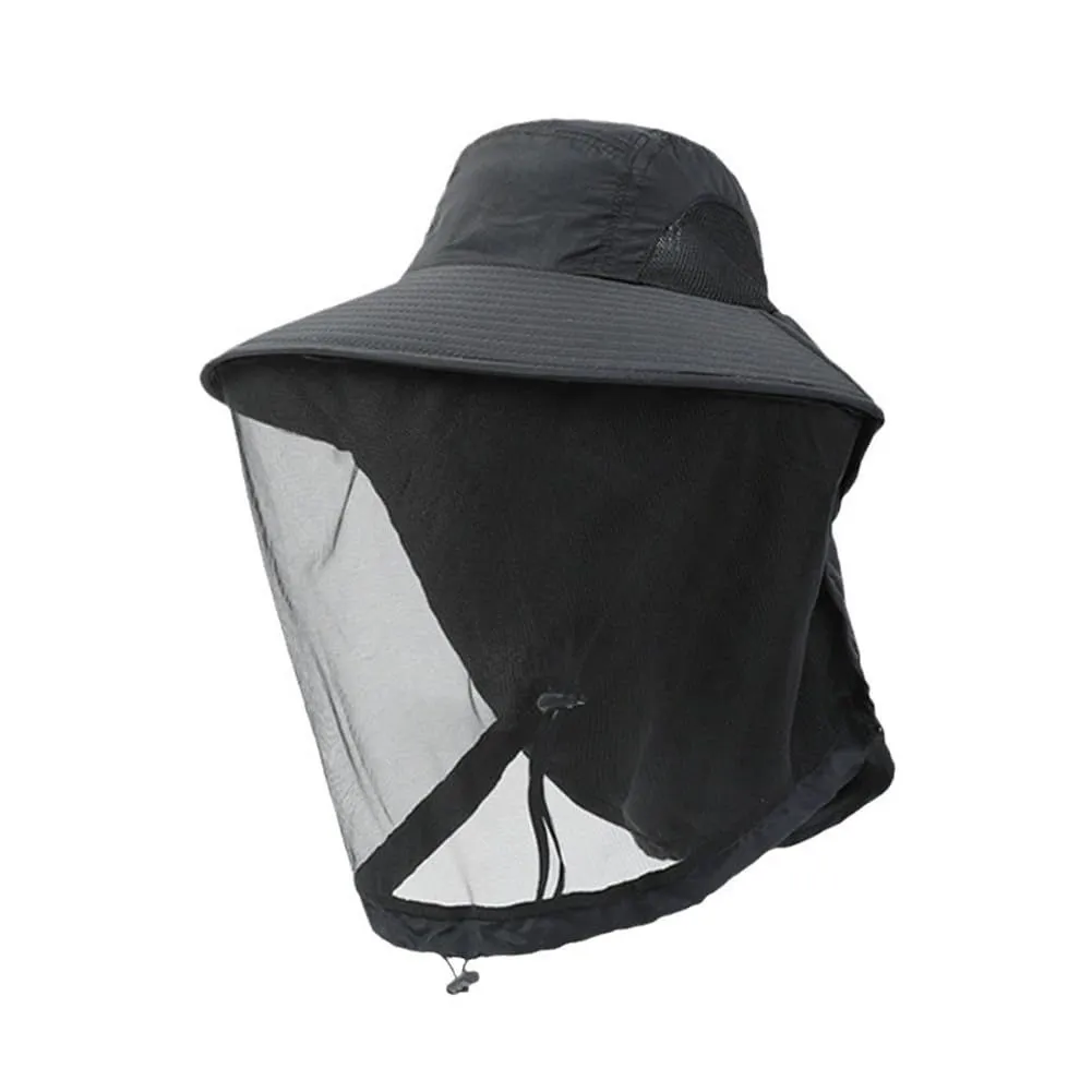 Foldable Pest Control Fishing Hat With Net