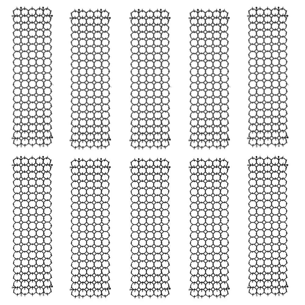 Garden Pest Control Cat Scat Prickle Spike Strip Mats (13x49cm) 10 Set - Black