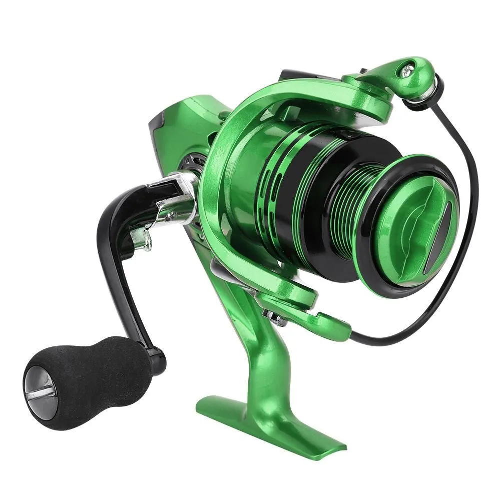 Green XF7000 Spinning Fishing Reel 13+1 Bb Metal Spool Salt Freshwater
