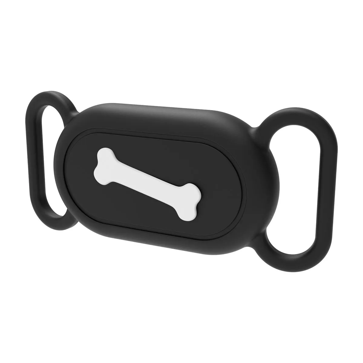 Pet Collar Holder Compatible with Samsung Galaxy SmartTag 2 (Bone) - Black