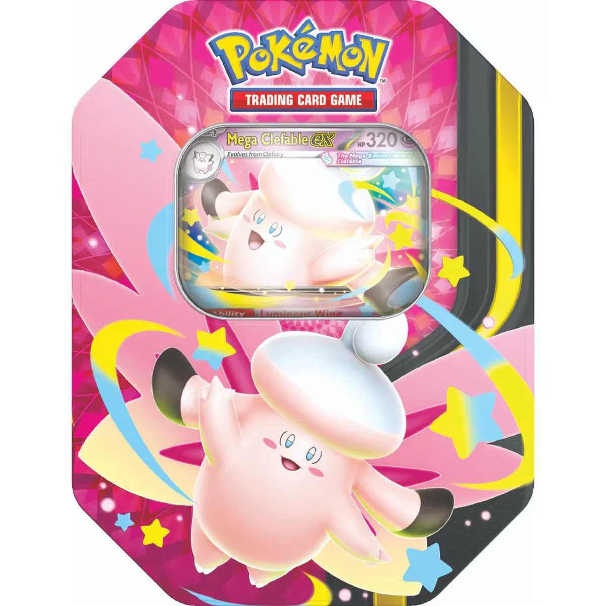 Pokemon Mega Moonlit ex Tin - Mega Clefable