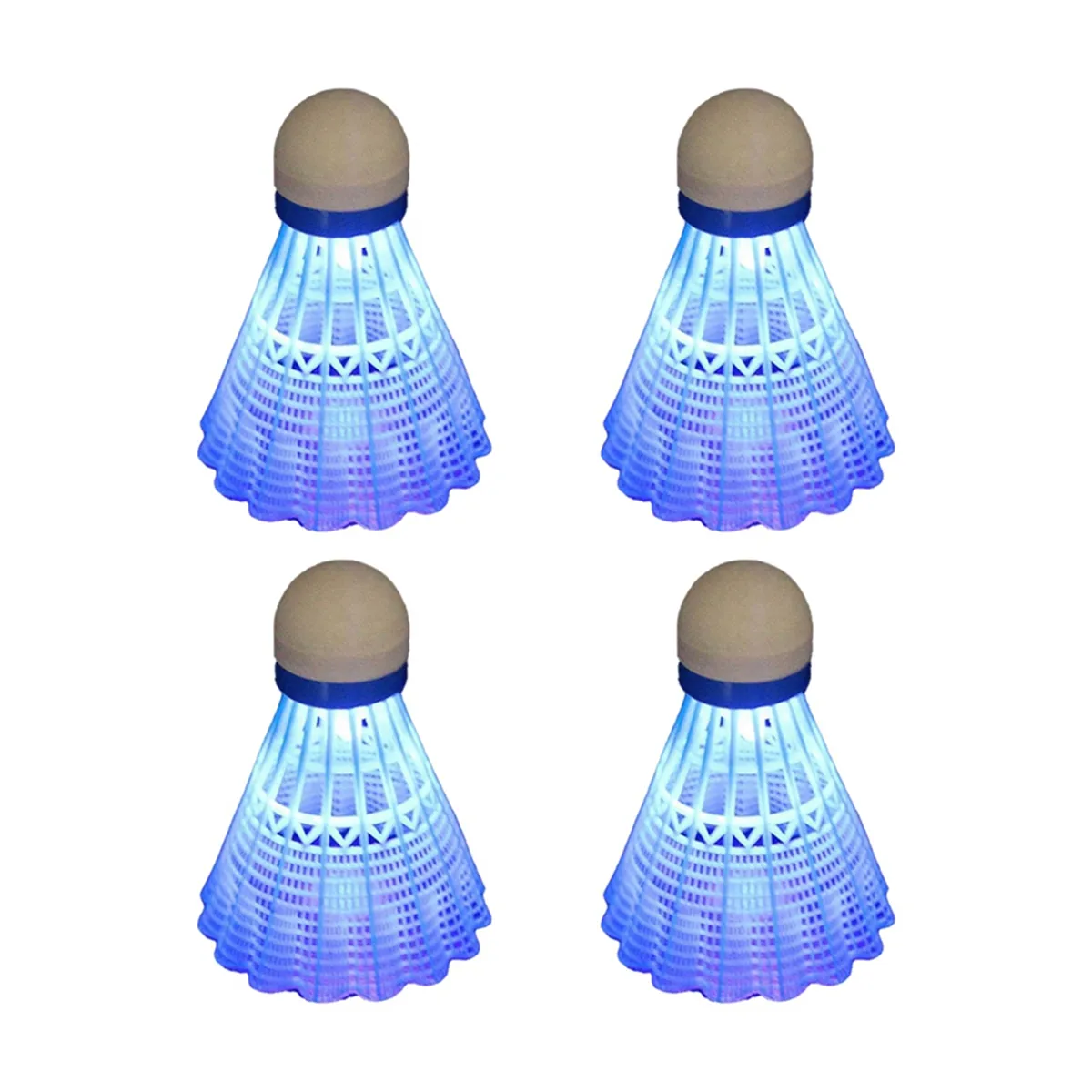 Light-Up Shuttlecocks Badminton Set Blue