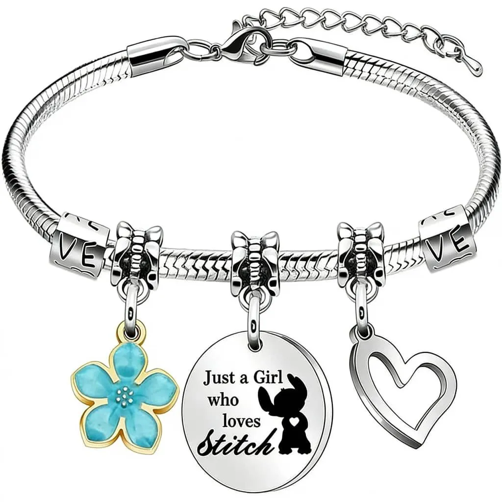 Just A Girl Who Loves Stitch Jewerly Stitch - Green