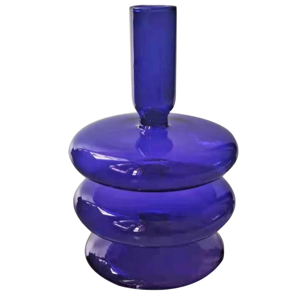 Home Decor Novelty Nordic Style Vase Blue Double Disc