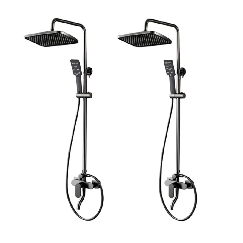 2 Pieces Bathroom High Quality Wall Mount 3-Way Shower Faucet Set