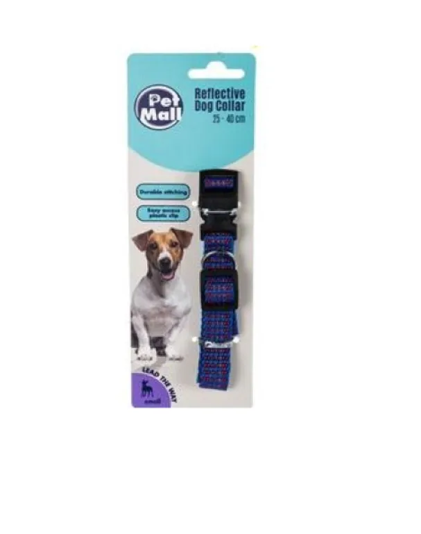 Pet Mall-Reflective Dog Collar - 25-40cm - Blue, Red