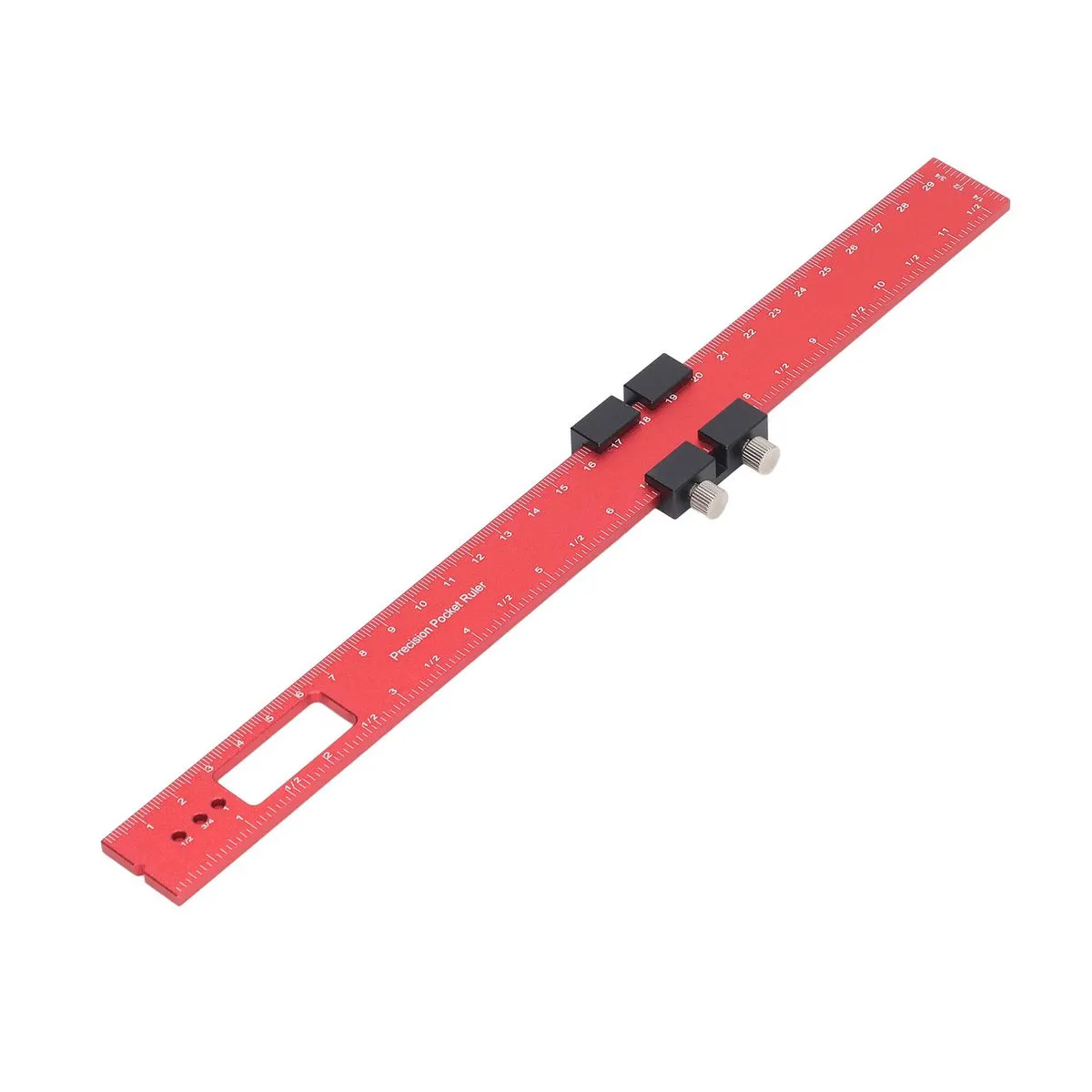 300mm Alloy Wood Scribing Ruler with Slide Stop