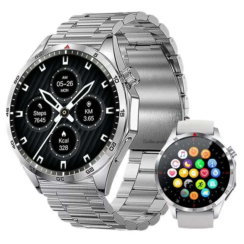 Dual-Strap Smartwatch - Design for Work & Daily Wear,Android/iOS Compatible