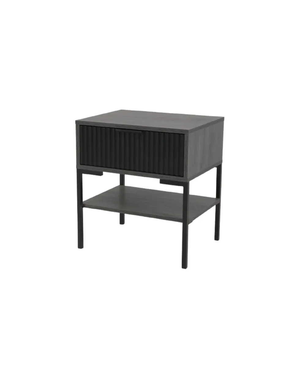 Lita Pedestal - Charcoal & Black