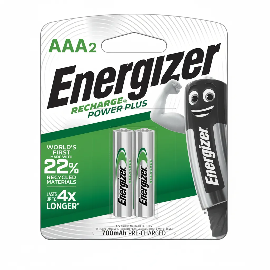Energizer Rechargeable AAA 700mAh Batteries - 2 Piece Pack