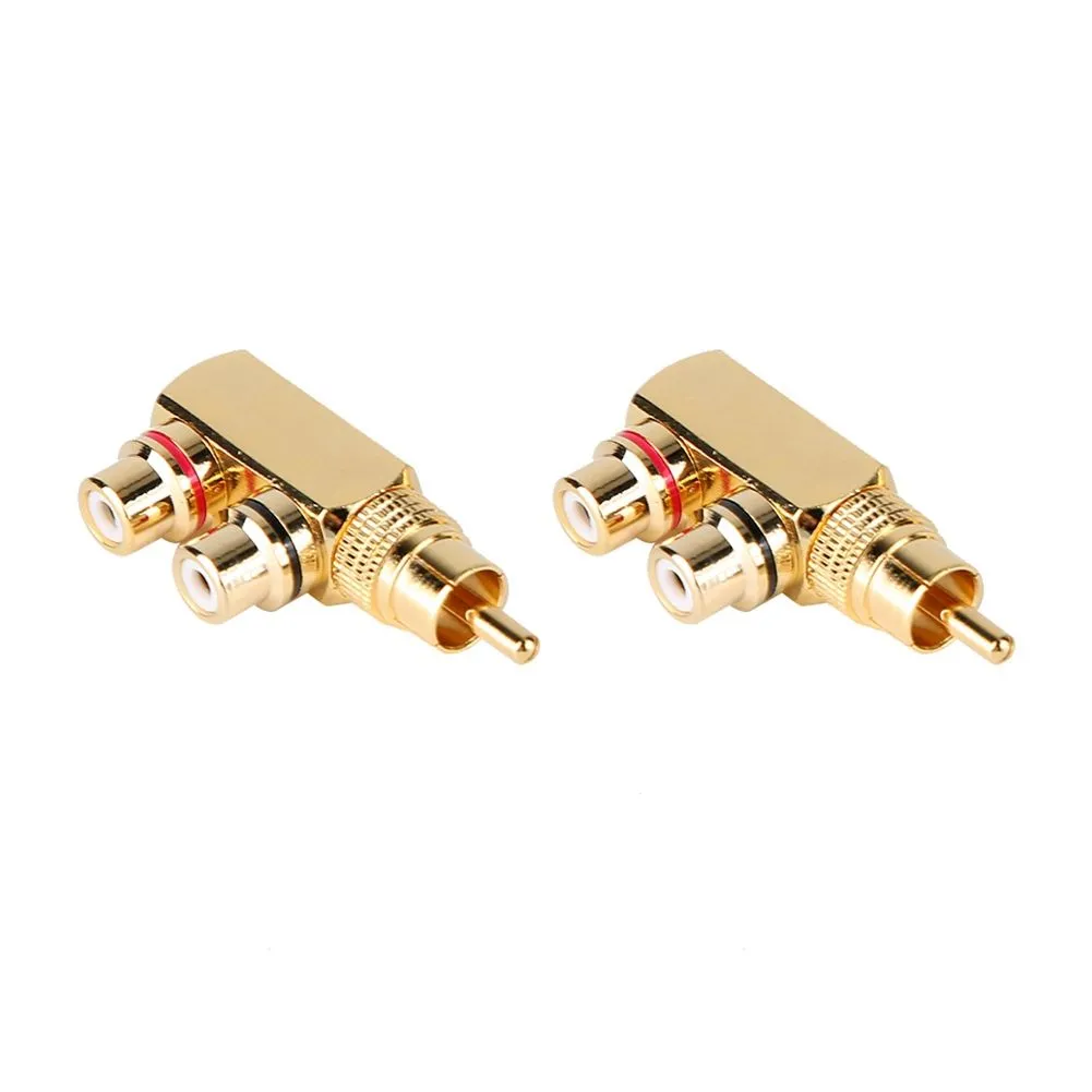 2 Pieces RCA Male/Female Adapter