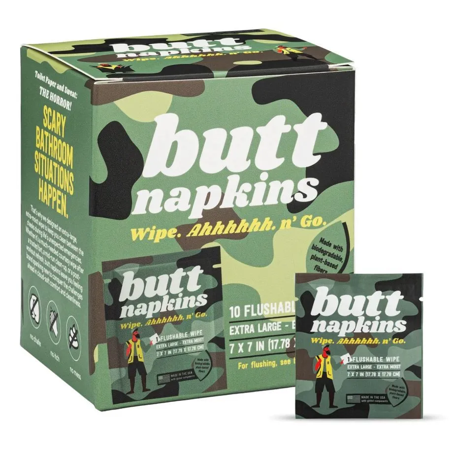 Butt Napkins CampingWipes Pack x10