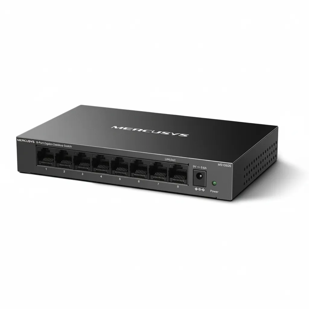 8-Port Gigabit Network Switch with Metal Case - Plug and Play