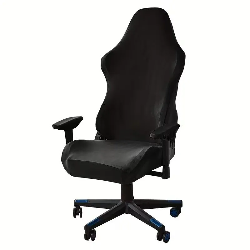 Black Cute Velvet Elastic Nonslip Gaming Chair Protector Cover