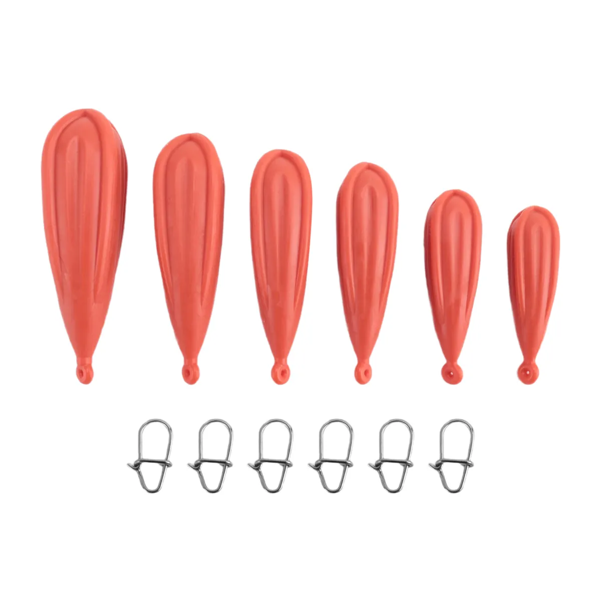 Fishing Practice Plug Casting Rubber Plug,6Pcs