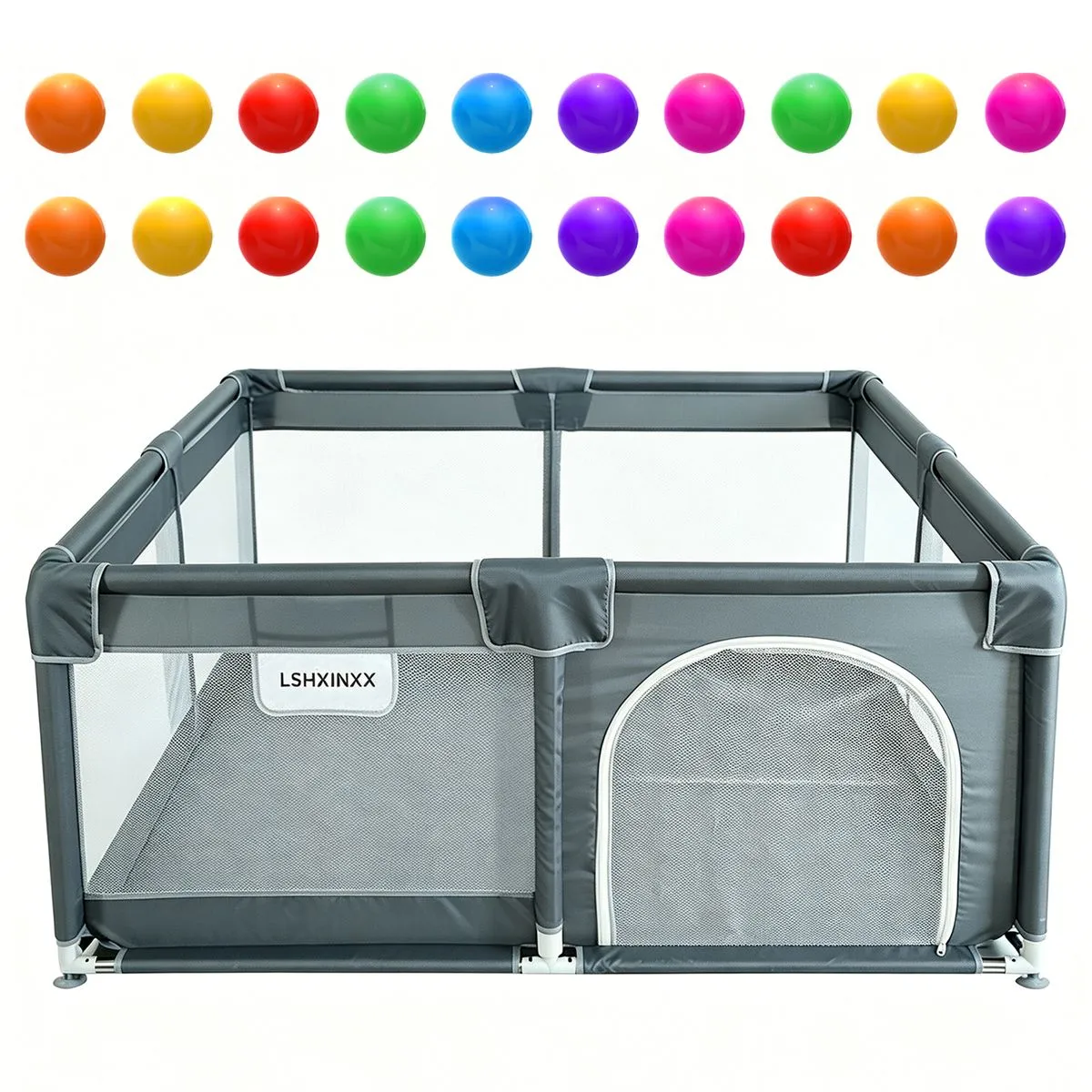 Baby Playpen 127x127 Cm With 20 Balls , Play Pens for Babies and Toddlers