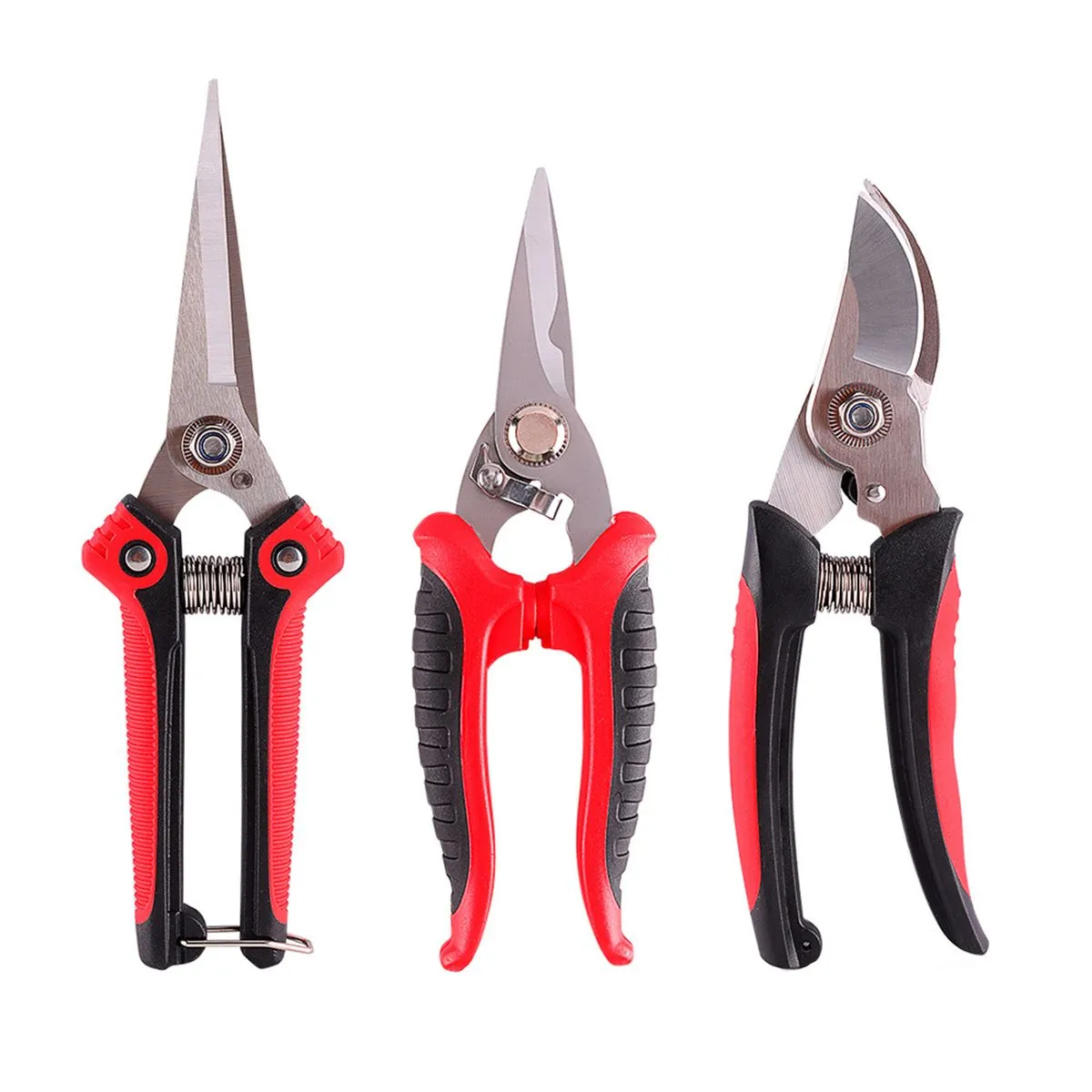 3 Pieces Gardening Scissors Set Heavy Duty Utility Scissor Gardon Trimming