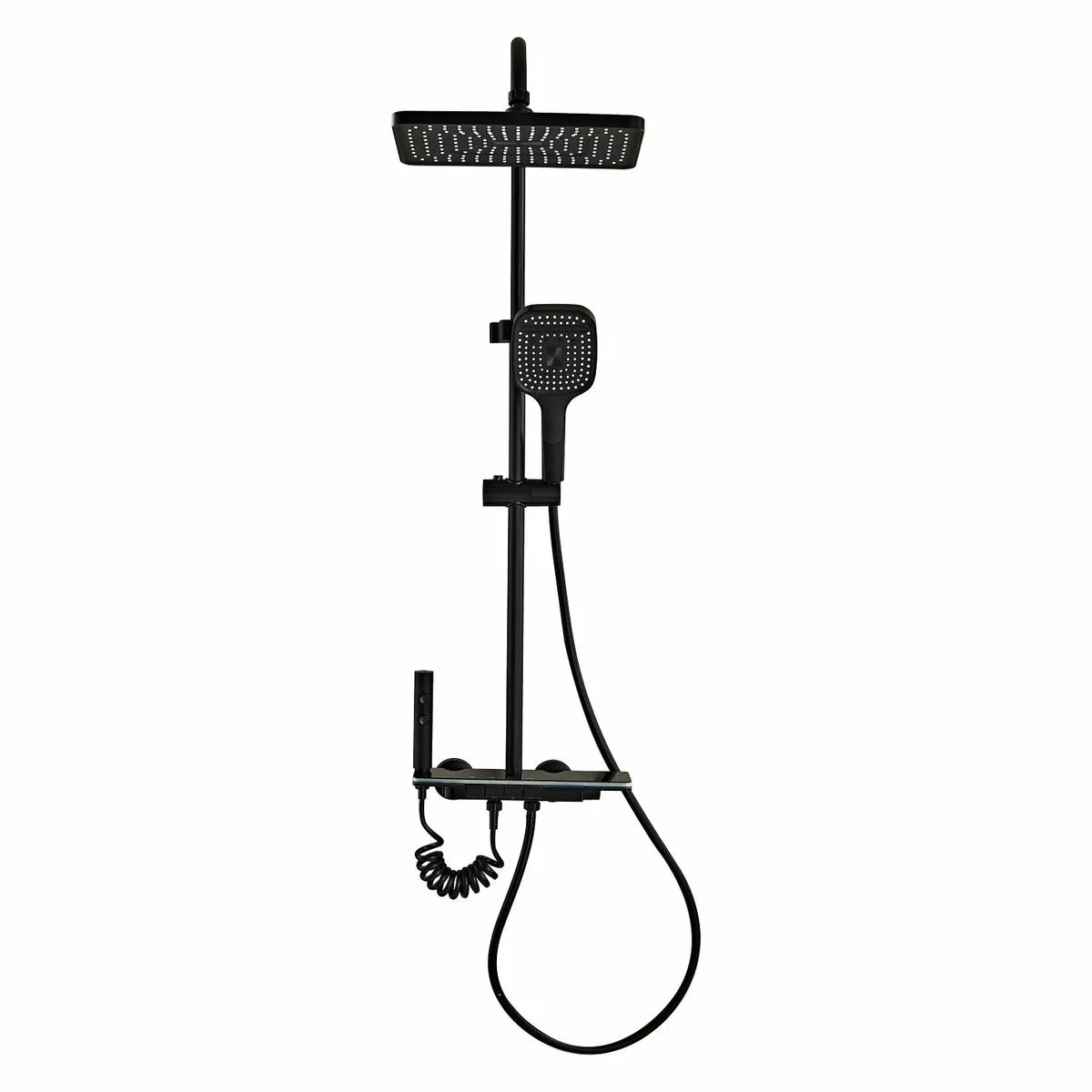 Modern Multifunctional LED Digital Display Shower System 035 - Black