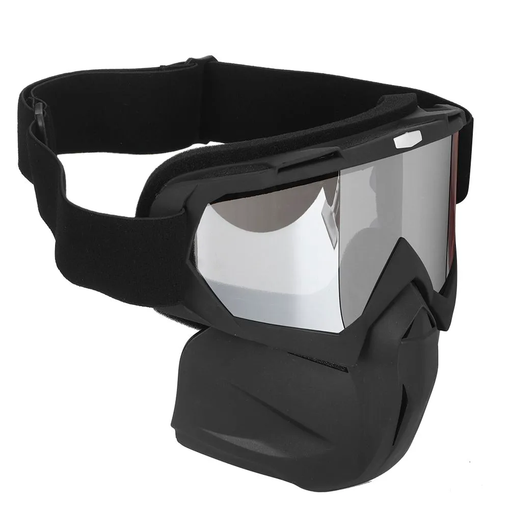 Motorcycle Goggles Matt Black Outdoor Use