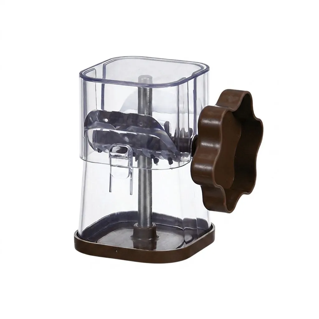 Manual Rotary Ice Crusher & Mini Ice Shaver - Black