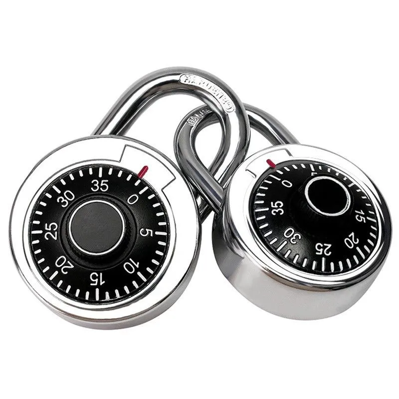 Koirerooy Fixed Dial Combination Padlock for Locker Cabinet Office ,2 Pack