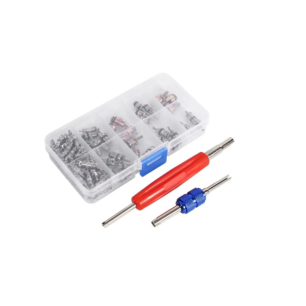 102pcs a / C Valve Core Kit with Remover Tool for R12 R134a Car Air