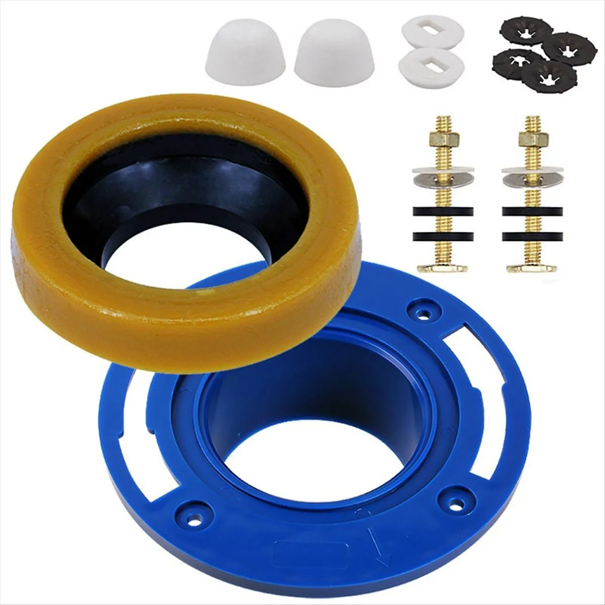 Toilet Flange with Wax Ring for Toilets Compatible with Universal