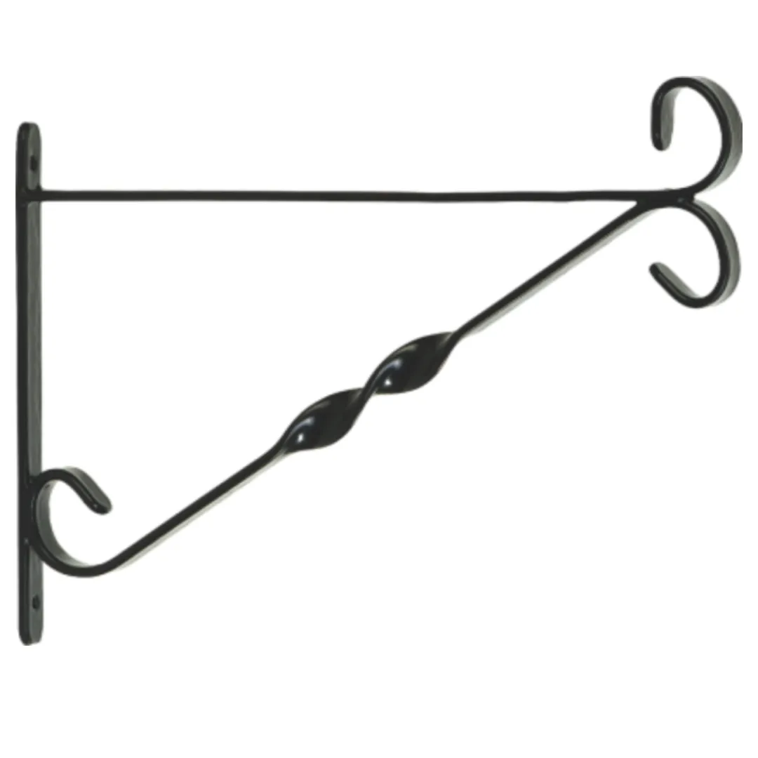 12" Hanging Basket Bracket - Black