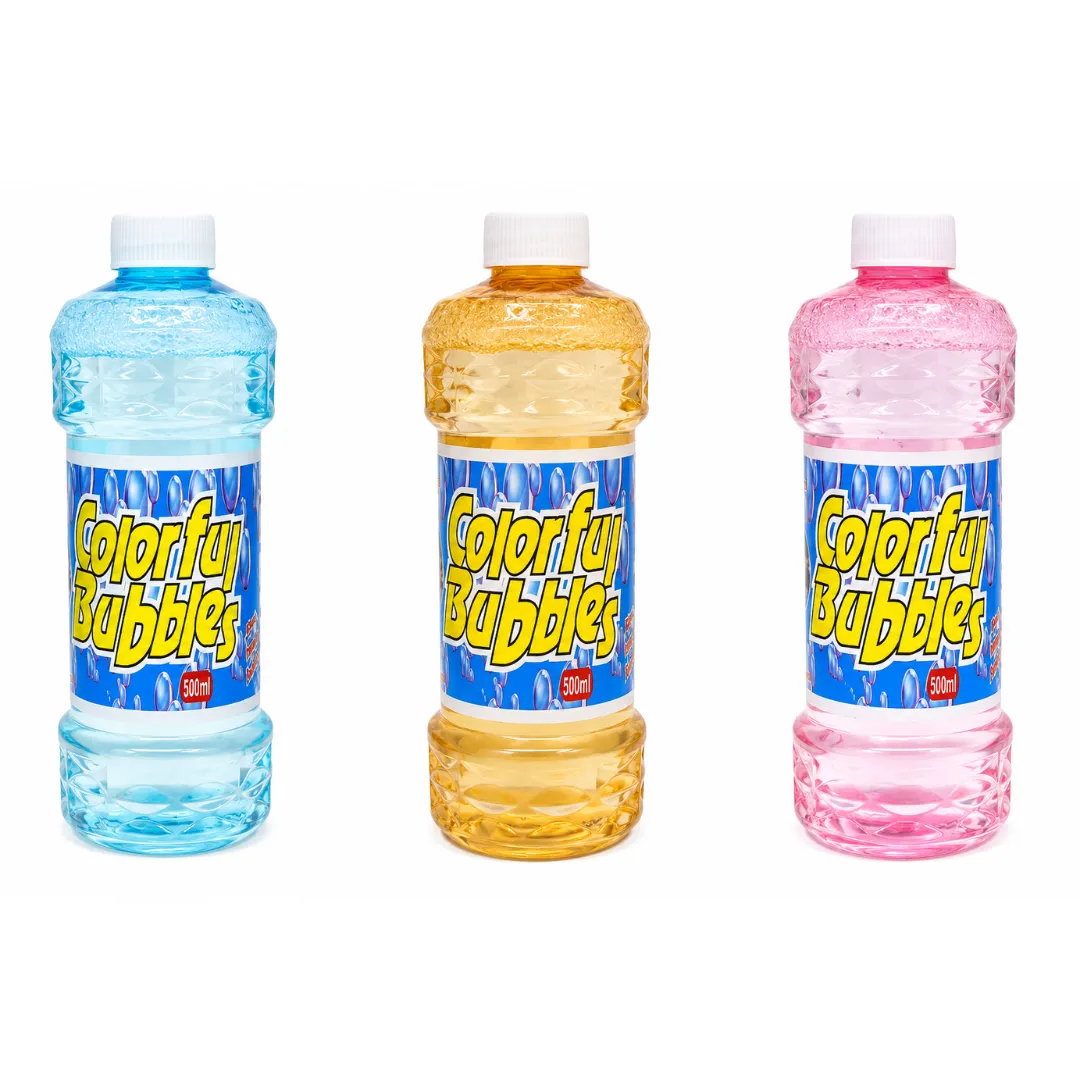 Bubble Solution 500ml 3 Pack Refill for Bubble Machines Kids Toys