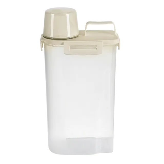 3L Airtight Grain Storage Container with Pour Spout&Measuring Cup LeakProof