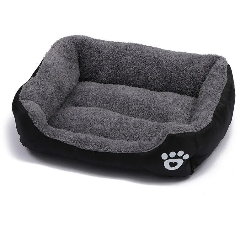 Pet Cushion Bed for Dog Cat Breathable Soft Padding - Black