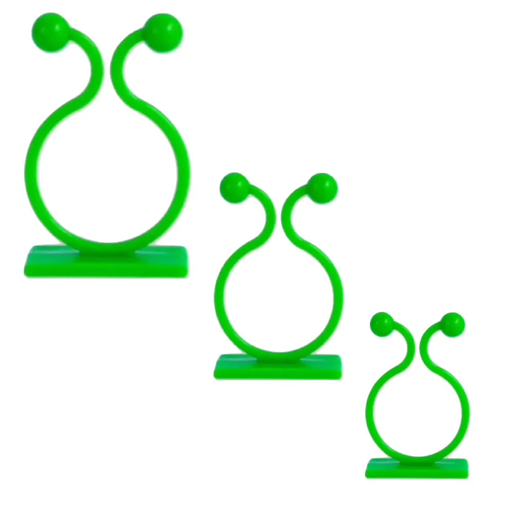 Garden Self Adhesive Multifunctional Plant Climbing Hook Clamp Set of 60 - Green