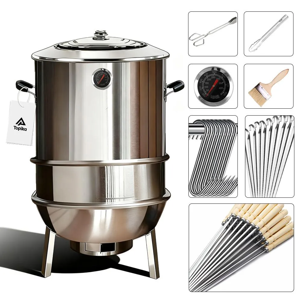 Topika Heavy-Duty BBQ Grill Perfect for Braais, Smoking and Outdoor Cooking