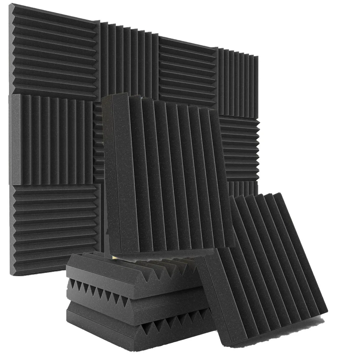12 Pack Acoustic Panels Gray,Soundproof Acoustic Foam Panels