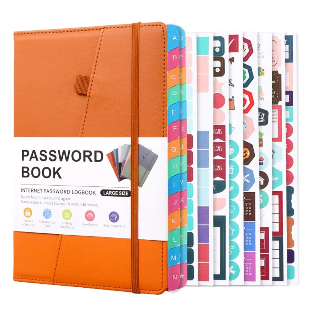 Password Keeper Book with Alphabetical Tabs for Seniors, Password Notebook