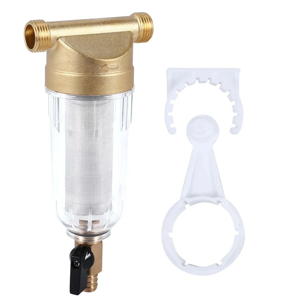 4Split-Mouth Water Copper Lead Pre-Filter Backwash Remove Contaminant