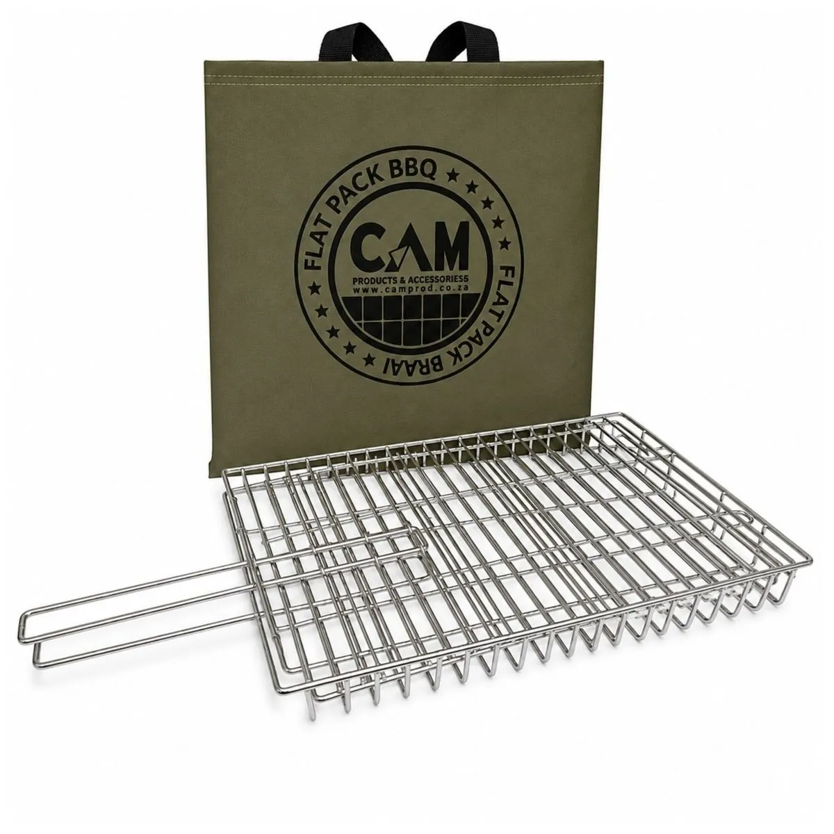30cm x 45cm x 4cm Fish and Rib Braai Grid with Ripstop Bag
