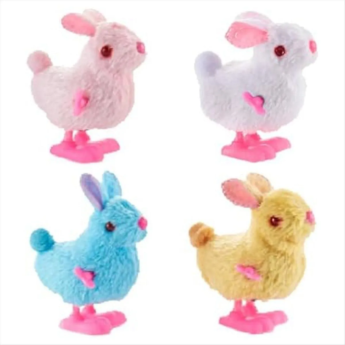 4 Pack Easter Jumping Wind Up Plush Toys for Toddlers Kids Rabbit