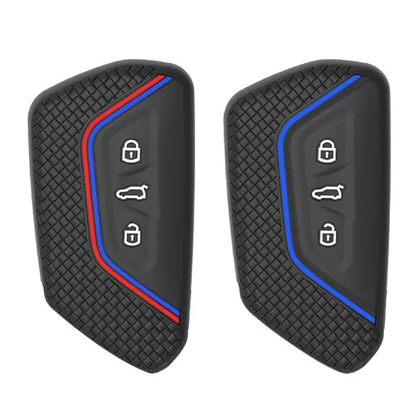 2 Pieces Car Key Cover Compatible with VW Golf 8 Skoda Seat Cup a3 Button